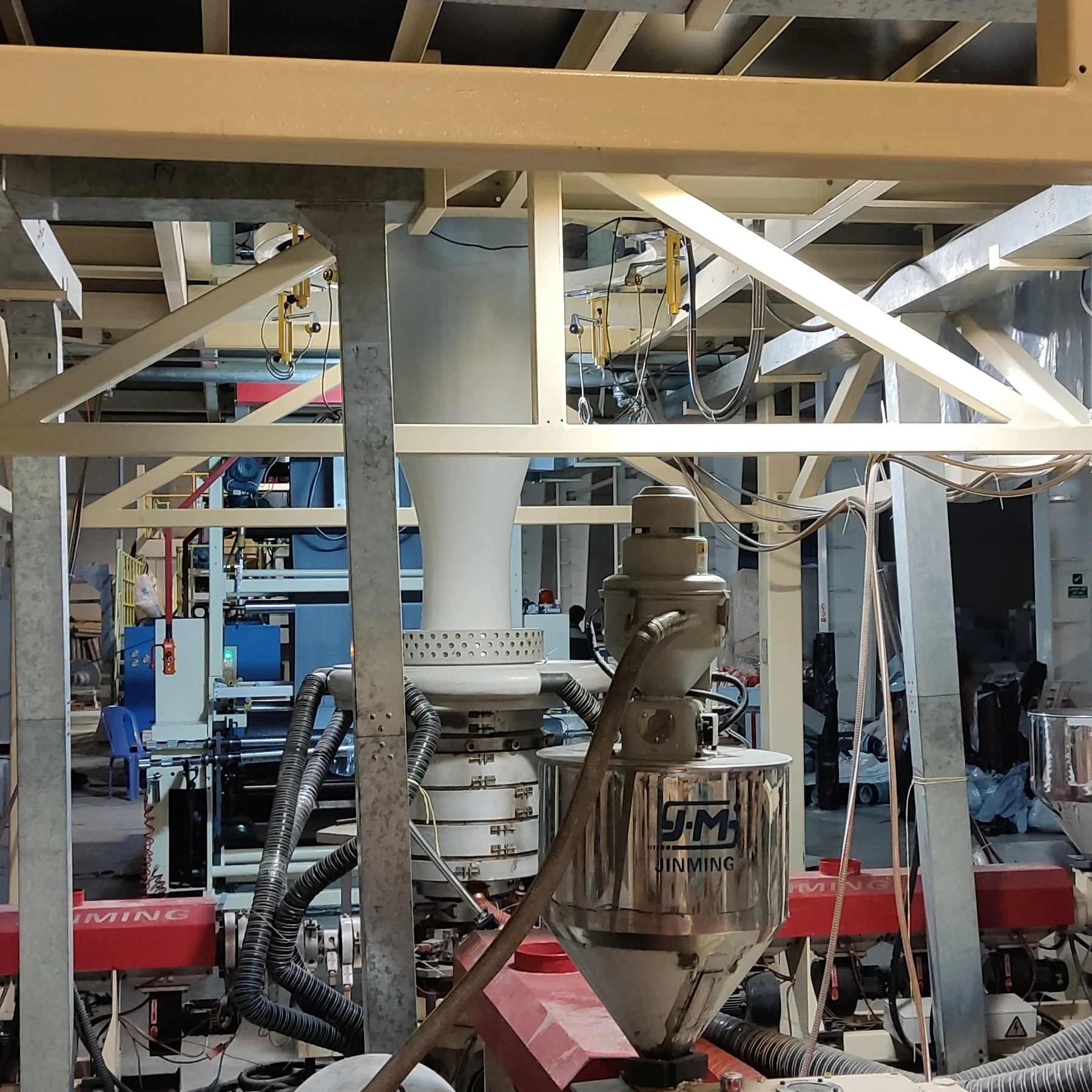 Synthetic paper production line