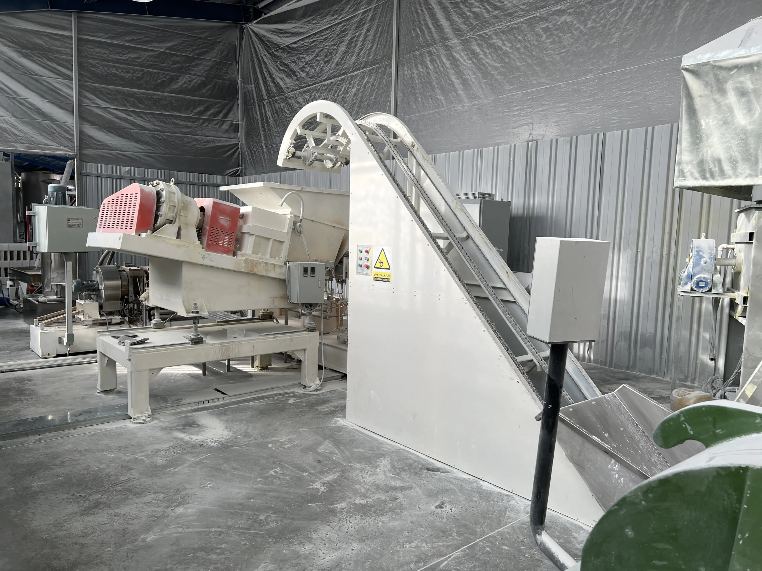 Synthetic paper production line
